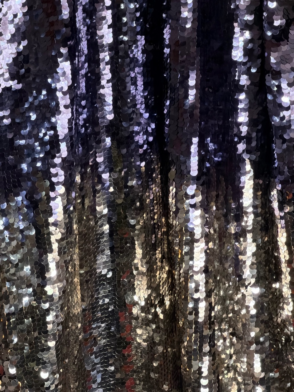 H&M Sequined Ombre Slip Dress in Silver, Purple, & Gold - Picture 3 of 6